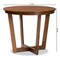 Baxton Studio Alayna Walnut Brown Finished 35-Inch-Wide Round Wood Dining Table 169-10897 - alternate 4